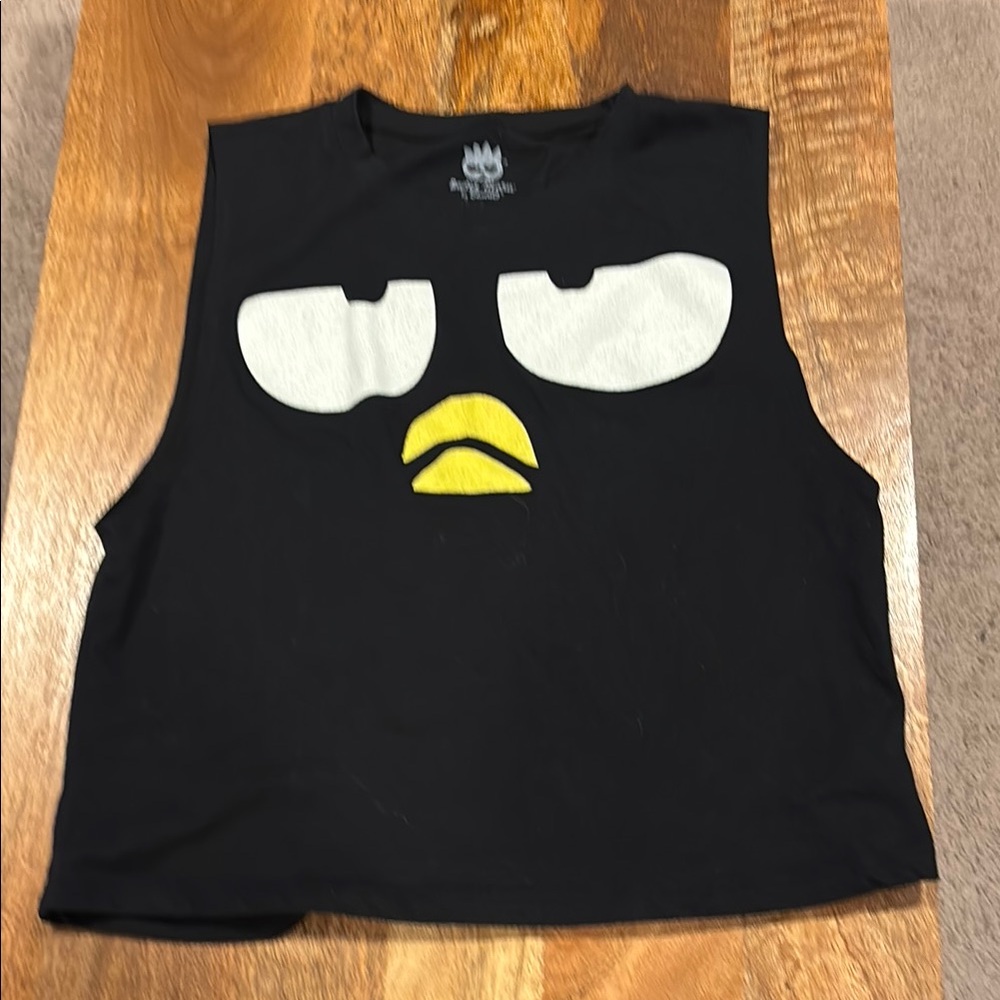 Basra-Maru Black Sleeveless Crop Top. Size medium.